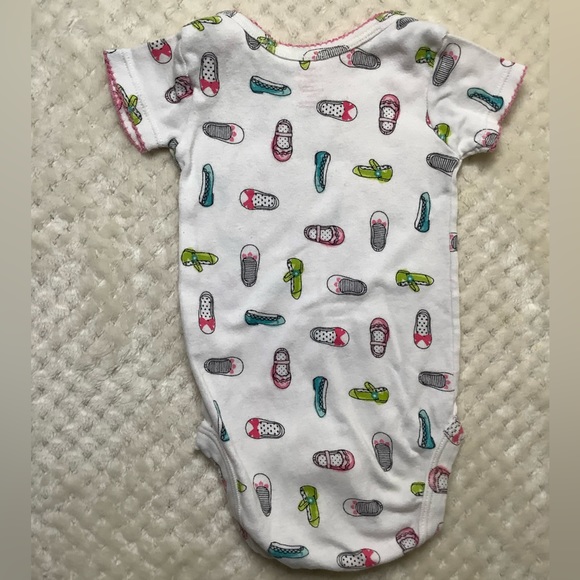 Just One You By Carters Shoe Pattern Body Suit 3 Months 3M - Picture 3 of 3